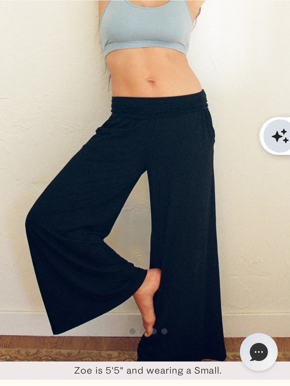 Kindred Bravely Bamboo Wide Leg Maternity & Postpartum Lounge Pant Black Medium